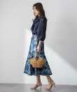 袖レースブラウス