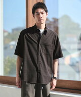 UNITED ARROWS green label relaxing ウォッシャブルトロ パターン ジャスト ルーズ 半袖 シャツ -ウォッ…