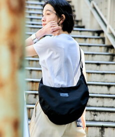 GREGORY ＜再入荷＞ GREGORY 別注 LAUGHING SHOULDER BAG L LEATHER PATCH 全2色 フリークスストア バッグ ショルダーバッグ ベージュ ブラック【送料無料】
