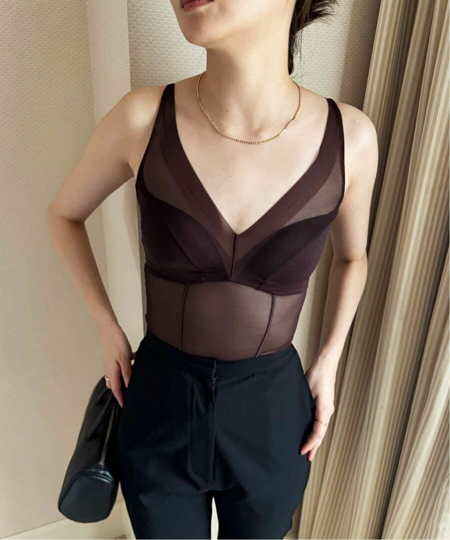 EDIT.FOR LULU 【NICENICE MOMENT/ナイスナイスモーメント】MESH BODY SUIT エディット フォー ルル インナー・ルームウェア その他のインナー・ルームウェア ブラウン ベージュ【送料無料】 - メイン画像 1