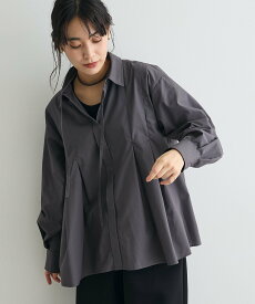 【SALE／50%OFF】CRAFT STANDARD BOUTIQUE タイ付きタックシャツチュニック クラフトスタンダードブティック トップス シャツ・ブラウス グレー カーキグリーン イエロー