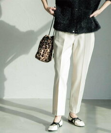 【SALE／30%OFF】OPAQUE.CLIP ウォームタッチ テーパードパンツ【洗濯機洗OK/ストレッチ】≪SS~LL≫ オペークドットクリップ パンツ その他のパンツ ホワイト ブラック【送料無料】