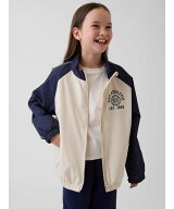 GAP (K)GAP Athleticロゴ ウィンドブレーカー ジャケット (キッズ) ギャップ ジャケット・アウター ブル…