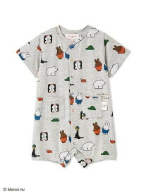 gelato pique 【Dick Bruna】【BABY】【接触冷感】総柄ロンパース ジェラートピケ マタニティウェア・ベビー用品 ロンパース・カバーオール イエロー ピンク グレー【送料無料】