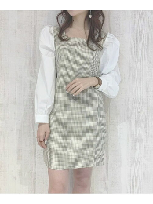 Heather ドッキングミニワンピース 長袖 ミニワンピース Rakuten Fashion 楽天ファッション 旧楽天ブランドアベニュー Cg0742