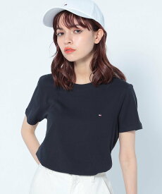 TOMMY HILFIGER (W)TOMMY HILFIGER(トミーヒルフィガー) ヘリテージクルーネックTシャツ トミーヒルフィガー トップス カットソー・Tシャツ ネイビー ホワイト【送料無料】