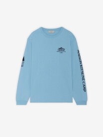 Maison Kitsune MAISON KITSUNE/(M)CAMP MULTI PRINT LS TEE メゾン キツネ トップス カットソー・Tシャツ ブルー ホワイト【送料無料】