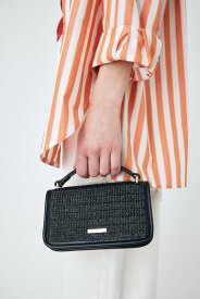 MOUSSY CHAIN FLAP SHOULDER バッグ マウジー バッグ その他のバッグ ブラック ホワイト【送料無料】