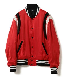 【SALE／70%OFF】BEAMS VAPORIZE / Varsity Jacket ビームス アウトレット ジャケット・アウター ブルゾン・ジャンパー ブラック レッド【送料無料】