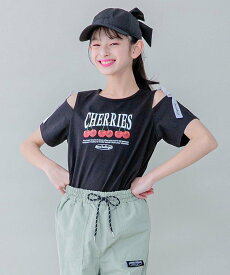 JENNI belle 【WEB限定】肩あきロゴテープTシャツ ジェニィオンラインショップ トップス カットソー・Tシャツ ホワイト ブラック ブルー