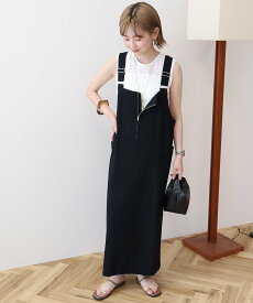 【SALE／22%OFF】AMERICAN HOLIC 【WEB限定】リネンブレンドIラインジャンパースカート アメリカン ホリック ワンピース・ドレス ジャンパースカート カーキグリーン ブラック【送料無料】