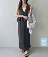 【SALE／30%OFF】GeeRA 楽ちん!ペプラムジャンパースカート ジーラ ワンピース・ドレス ジャンパースカー…