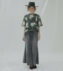 【SALE／40%OFF】LE CIEL BLEU フレアデニムスカート / Flared Denim Skirt ルシェルブルー スカート ロング・マキシスカート ブルー ブラック【送料無料】