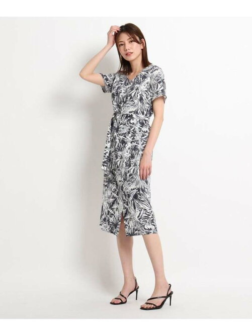 Coup De Chance 洗える リゾートリーフ柄ナローワンピース Rakuten Fashion 楽天ファッション 旧楽天ブランドアベニュー De1744