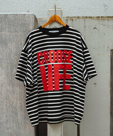 KATHARINE HAMNETT SLOGAN BIG TEE(BORDER) リバースプロジェクトストア トップス カットソー・Tシャツ ベージュ ブラック ブルー レッド【送料無料】