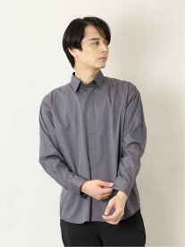 【SALE／33%OFF】TAKA-Q コットンツイル レギュラーカラー 長袖オーバーシャツ タカキュー トップス シャツ・ブラウス グレー ブルー