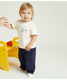 【SALE／20%OFF】PETIT BATEAU ダブルガーゼパンツ プチバトー パンツ その他のパンツ ネイビー ピンク グリーン【送料無料】