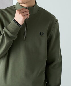 FRED PERRY FRED PERRY/Half Zip SweatShirt/�t���b�h�y���[ �n�[�t�W�b�v�X�E�F�b�g ���S �z�F �J�Z�b�g�`���[�g �g�b�v�X �X�E�F�b�g�E�g���[�i�[ �x�[�W�� �u���b�N �l�C�r�[ �O���[���y���������z