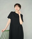 【洗える】コクーンシルエットロングワンピース