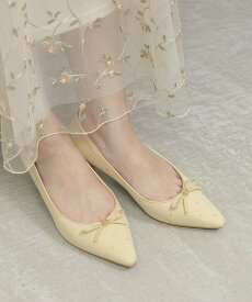 【SALE／50%OFF】RANDA モノグラムパーツリボンパンプス ランダ シューズ・靴 パンプス ホワイト イエロー ブラック【送料無料】
