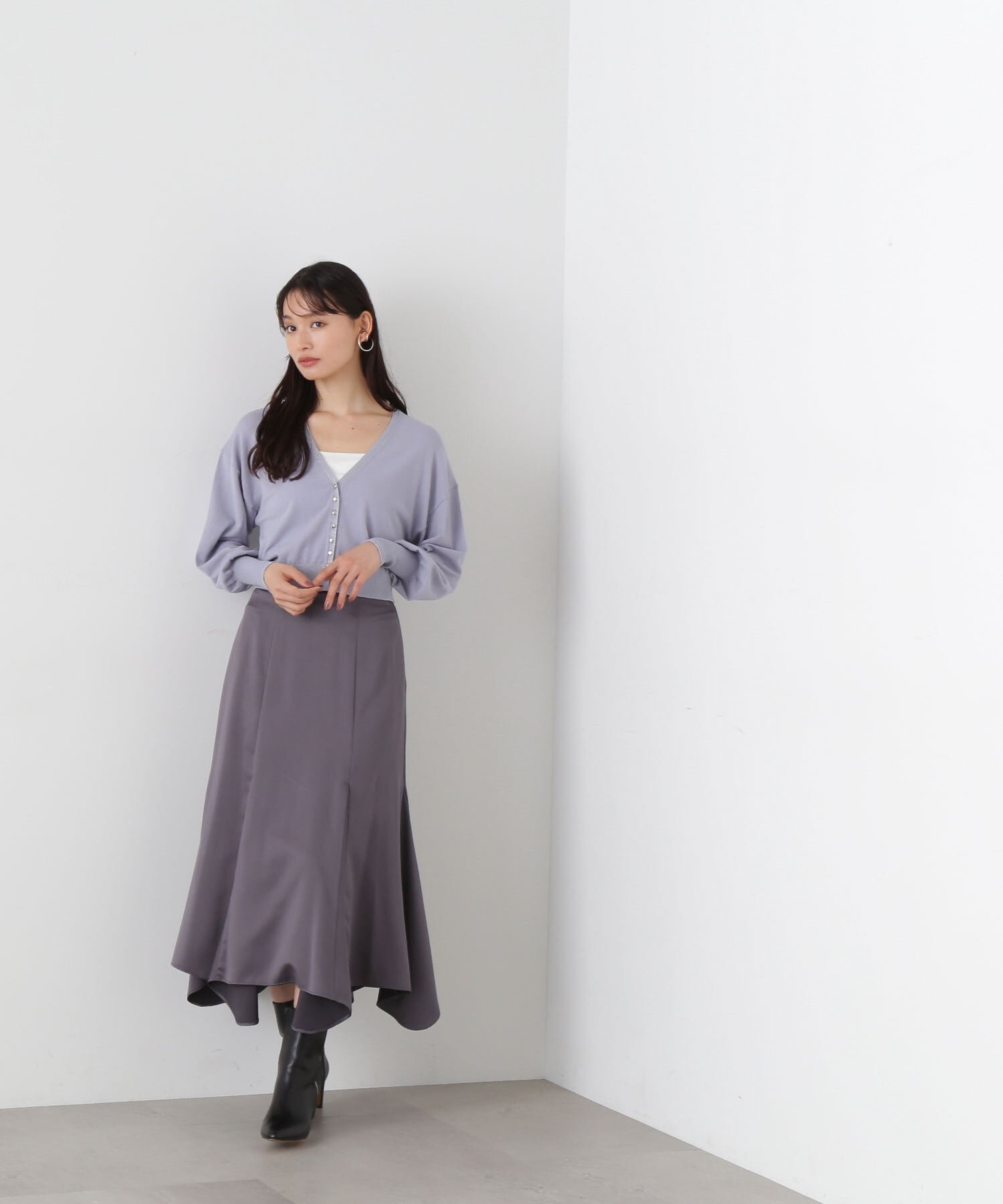 NATURAL BEAUTY BASIC｜イレヘムサテンスカート   Rakuten Fashion