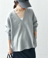 SHIPS any SHIPS any:＜手洗い可能＞サカリバ 深Vネック ルーズ プルオーバー シップス トップス その他…