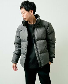 MEN'S MELROSE 【MASTER FRAME】スタンドカラージップアップダウンジャケット メンズメルローズ ジャケット・アウター ダウンジャケット・ダウンベスト グレー ネイビー ブラック【送料無料】