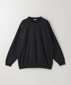 【SALE／30%OFF】Steven Alan ＜Steven Alan＞ コットン/ヘンプ ボーダー クルーネック ニット -LOOSE ビューティー＆ユース　ユナイテッドアローズ トップス ニット グレー イエロー【送料無料】