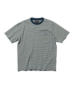 BEAMS PLUS Pocket Tee Indigo Stripe �r�[���X ���� �g�b�v�X �J�b�g�\�[�ET�V���c �z���C�g ���b�h �O���[�� �C�G���[�y���������z