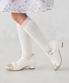 【SALE／20%OFF】a.v.v [16-18cm/19-21cm]【セレモニー】フリルリボンハイソックス アー・ヴェ・ヴェ 靴下・レッグウェア その他の靴下・レッグウェア ホワイト