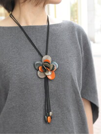 【SALE／40%OFF】KU-CROISSANT KU-CROISSANT/(W)【NODOVA】Paris FLOR ネックレス クークロワッサン アクセサリー・腕時計 ネックレス オレンジ レッド グレー【送料無料】