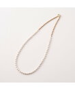 【Ljud/ユード】ガラスバロックパール*ボールチェーンネックレス