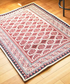 niko and ... オリジナル クラシカルラグマット/90×130 ニコアンド インテリア・生活雑貨 カーペット・ラグ・マット ブルー レッド【送料無料】