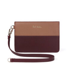 【SALE／50%OFF】Paul Smith 【公式】バイカラーブロック パスケース ポール・スミス　アウトレット 財布・ポーチ・ケース パスケース・定期入れ レッド ブラック【送料無料】