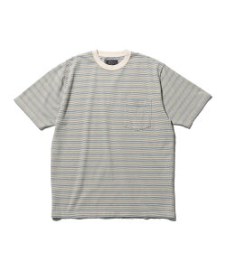 BEAMS PLUS Pocket Tee Pin Stripe �r�[���X ���� �g�b�v�X �J�b�g�\�[�ET�V���c �z���C�g �O���[�� �u���E���y���������z