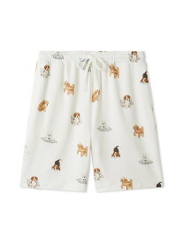 gelato pique 【UNISEX】プレイフルDOG柄ハーフパンツ ジェラートピケ パンツ その他のパンツ グレー ホワイト【送料無料】