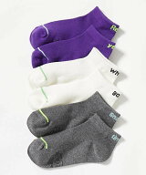 devirock 3足セット ネオンカラー メッシュ切り替え スニーカー丈ソックス 子供服 26SS デビロック 靴下…