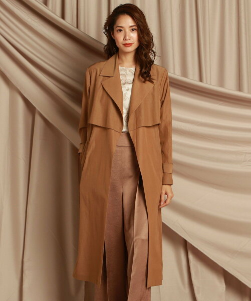Lautreamont 雑誌掲載 透け感のある光沢素材のトレンチコート Rakuten Fashion 楽天ファッション 旧楽天ブランドアベニュー Ae3748