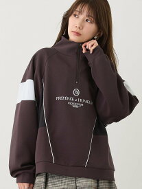 【SALE／50%OFF】NICOLE CLUB スタンドドッキングハーフジップ ニコル クラブ トップス スウェット・トレーナー グレー ブルー ホワイト