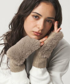 UNITED ARROWS green label relaxing ＜VINCENT PRADIER＞ファーライク グローブ ユナイテッドアローズ グリーンレーベルリラクシング ファッション雑貨 手袋 グリーン ブラウン グレー【送料無料】