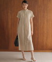 組曲 エンブロイダリーレース Aラインワンピース クミキョク ワンピース・ドレス シャツワンピース ベージュ グリーン ブラック【送料無料】
