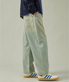 ABAHOUSE LASTWORD 【ヴィンテージ加工】 LIGHT CURVED DENIM /ワイドデニム/ライ アバハウス パンツ ジーンズ・デニムパンツ ベージュ ブルー ブラック【送料無料】