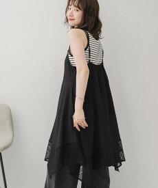 RETRO GIRL イレヘムレースチュニックOP レトロガール ワンピース・ドレス ワンピース ブラック ブラウン ホワイト