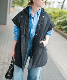 Spick & Span TICCA / ティッカ リバーシブルキルティングポンチョ スピックアンドスパン ジャケット・アウター その他のジャケット・アウター ブラック カーキグリーン【送料無料】