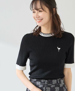 JUN&ROPE' ���S�g�����u5�����N���[�l�b�N�v���I�[�o�[ �W�����A���h���y �g�b�v�X �j�b�g �z���C�g �u���b�N �u���[�y���������z