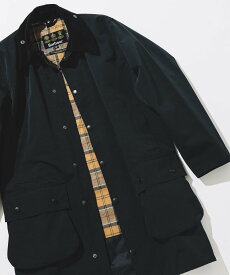 BEAMS MEN 【撥水・透湿・防風】Barbour * BEAMS PLUS / 別注 BORDER 2Layer Classic Fit バブアー 24SS 春アウター スプリンコート ビームス メン ジャケット・アウター その他のジャケット・アウター ネイビー【送料無料】