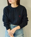 【SALE／50%OFF】U.S. POLO ASSN. U.S. POLO ASSN./ロイヤルバルキー クルーネックケーブルニット ポロ セットアップ…