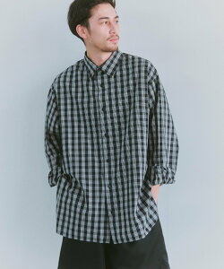 �ySALE�^30%OFF�zNewAnce NewAnce/New Standard Check Shirts -Over Fit - �I�[�o�[�T�C�Y�V���c �Z�b�g�A�b�v�Z�u�� �g�b�v�X �V���c�E�u���E�X �u���b�N �u���E���y���������z