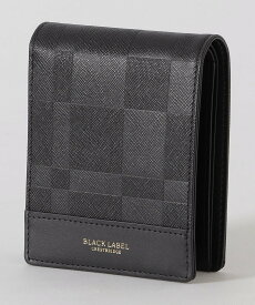 【SALE／23%OFF】BLACK LABEL CRESTBRIDGE エンボスチェック2つ折りウォレット ブルーレーベル / ブラックレーベル・クレストブリッジ 財布・ポーチ・ケース コインケース・小銭入れ・札入れ グレー ブラック【送料無料】