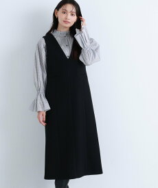 NATURAL BEAUTY BASIC 圧縮ジャージーシリーズ ジャンパースカート ナチュラルビューティベーシック ワンピース・ドレス ワンピース ブルー ベージュ ホワイト ブラック【送料無料】